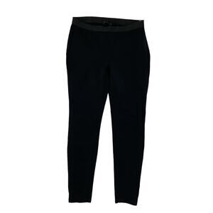 EILEEN FISHER Black Viscose Capsule Ponte Pull On Slim Pants Size Small #F5VS